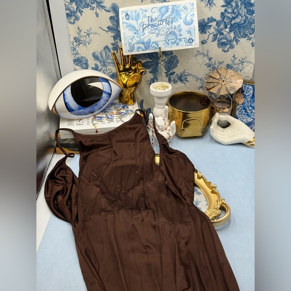 🆕 RAT & BOA 🧿 NWOT Deia Slinky Little Brown Jersey Dress, Sz XS US 2 - Picture 13 of 16